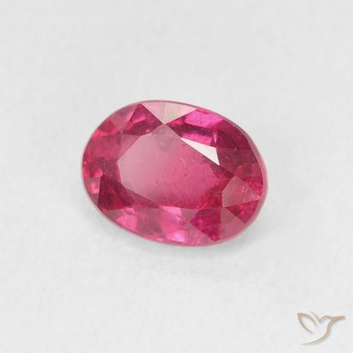 Rubí Rojo claro natural de 1.14 ct, Ovalada, VS