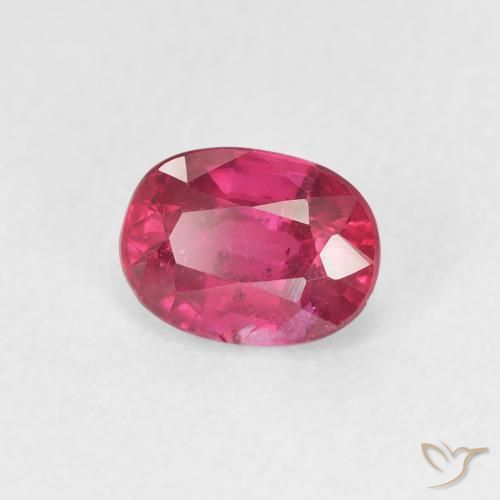 Rubí Rojo claro natural de 1.25 ct, Ovalada, VS