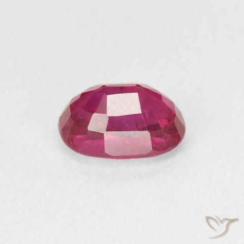 Rubí Rojo claro natural de 1.25 ct, Ovalada, VS