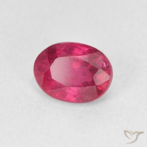 Rubí Rojo claro natural de 1.17 ct, Ovalada, VS