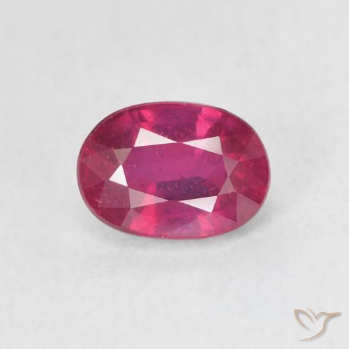 1.42ct Natural Rojo claro Rubí, Ovalada, VS