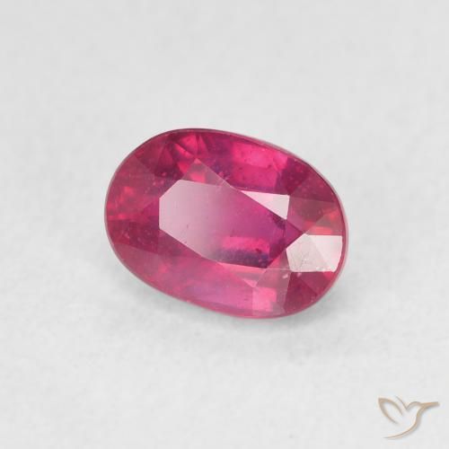 Rubí Rojo claro natural de 1.42 ct, Ovalada, VS