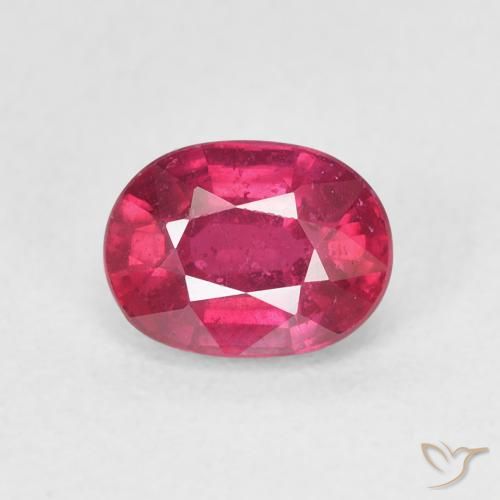1.39ct Natural Rojo mermelada Rubí, Ovalada, VS