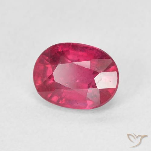 Rubí Rojo mermelada natural de 1.39 ct, Ovalada, VS