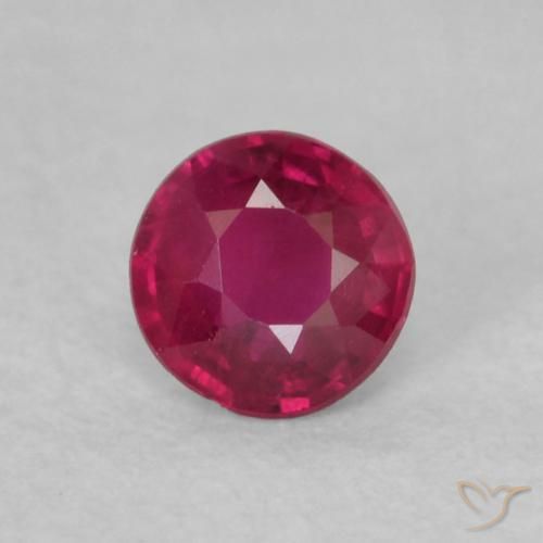 0.17ct Natural Rosado rojizo intenso Rubí, Redondo, VS