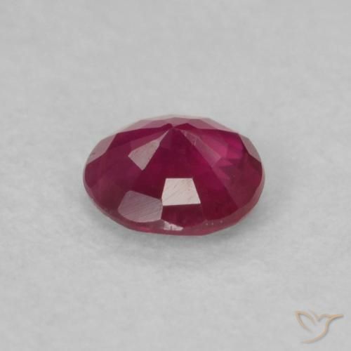 Rubí Rosado rojizo intenso natural de 0.17 ct, Redondo, VS
