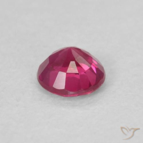 Rubí Medium Dark-Red natural de 0.20 ct, Redondo, VS
