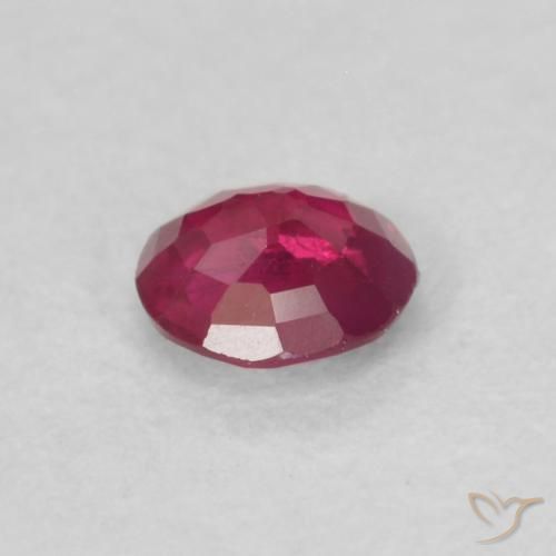 Rubí Rojo rosado natural de 0.15 ct, Redondo, VS