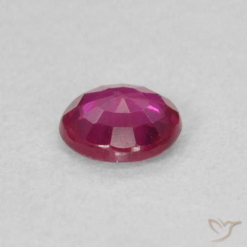 Rubí Rojo rosado natural de 0.14 ct, Redondo, VS