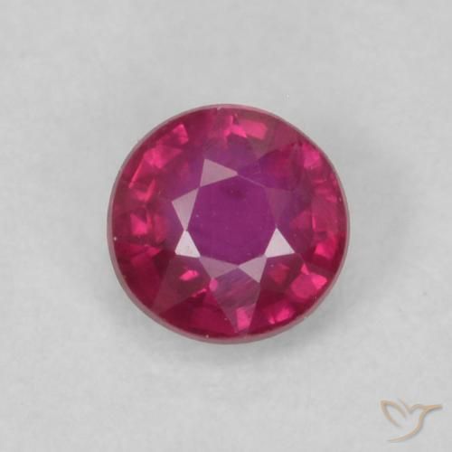 0.22ct Natural Rojo claro Rubí, Redondo, VS