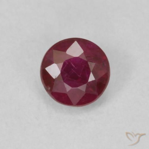 0.32ct Natural Rojo oscuro Rubí, Redondo, VS