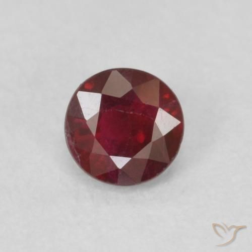 0.30ct Natural Rojo vino Rubí, Redondo, SI