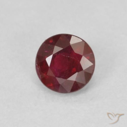 Rubí Rojo vino natural de 0.30 ct, Redondo, SI