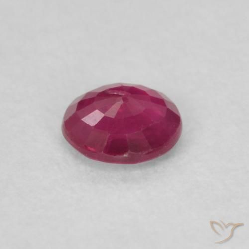 Rubí Rojo rosado natural de 0.24 ct, Redondo, SI