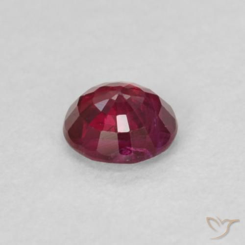 Rubí Rojo oscuro natural de 0.27 ct, Redondo, VS