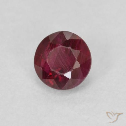 Rubí Rojo vino natural de 0.33 ct, Redondo, VS