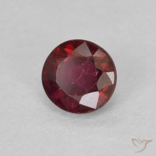 Rubí Rojo medio natural de 0.33 ct, Redondo, VS