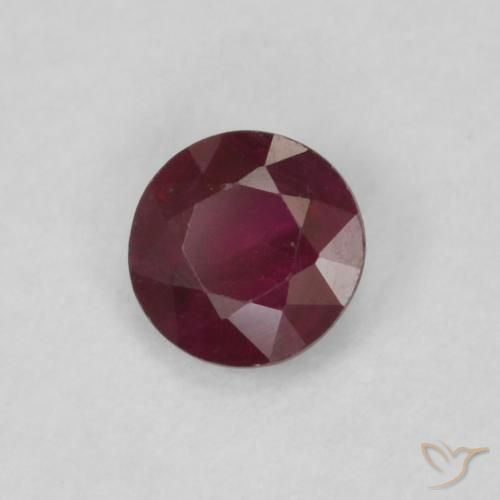 Rubí Rojo vino natural de 0.25 ct, Redondo, VS