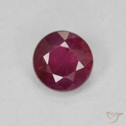 0.32ct Natural Rojo oscuro Rubí, Redondo, VS