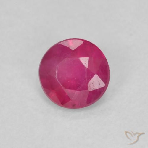 Rubí Rojo rosado natural de 0.29 ct, Redondo, VS