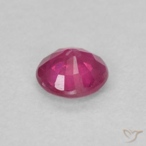 Rubí Rojo rosado natural de 0.29 ct, Redondo, VS