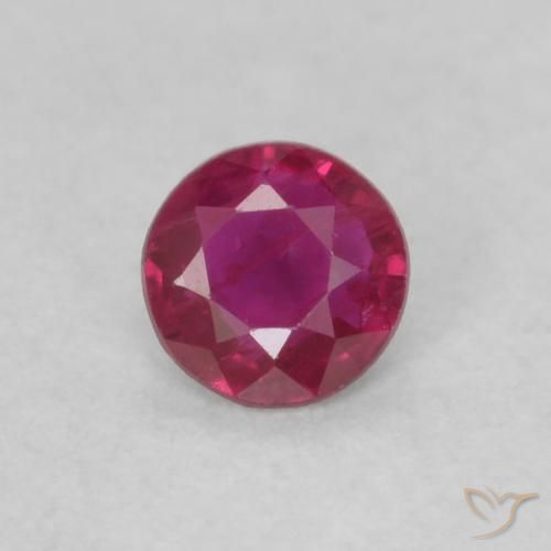 0.16ct Natural Rojo rosado Rubí, Redondo, VS