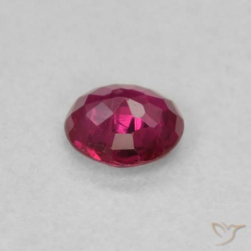 Rubí Rojo rosado natural de 0.16 ct, Redondo, VS