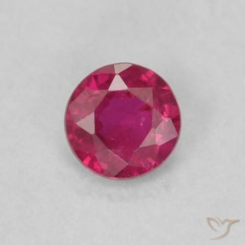 0.17ct Natural Rojo rosado Rubí, Redondo, VS