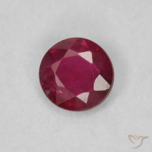 0.16ct Natural Rojo vino intenso Rubí, Redondo, VS