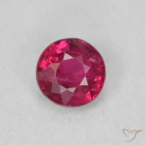 0.20ct Natural Rojo rosado Rubí, Redondo, VS