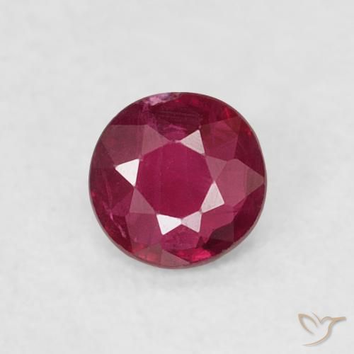 0.18ct Natural Rojo oscuro Rubí, Redondo, VS-SI