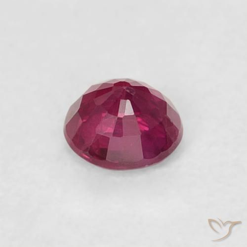 Rubí Rojo rosado natural de 0.19 ct, Redondo, VS