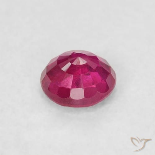 Rubí Rojo rosado natural de 0.22 ct, Redondo, VS