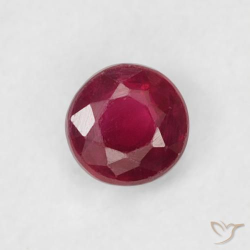 0.23ct Natural Rojo oscuro Rubí, Redondo, VS