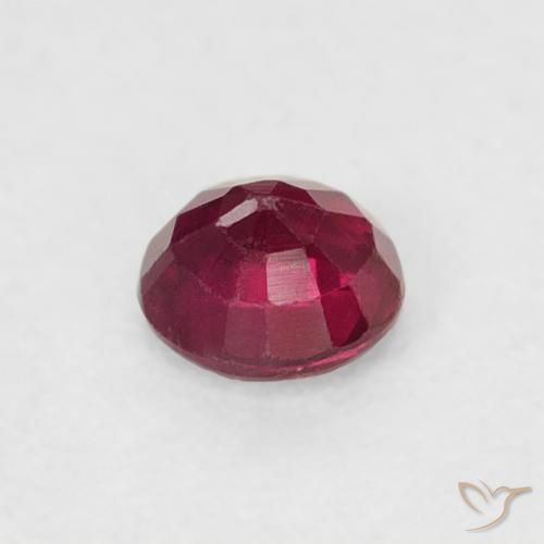 Rubí Rojo oscuro natural de 0.23 ct, Redondo, VS