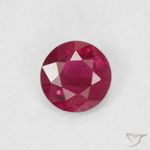 0.17ct Natural Rosado rojizo intenso Rubí, Redondo, VS