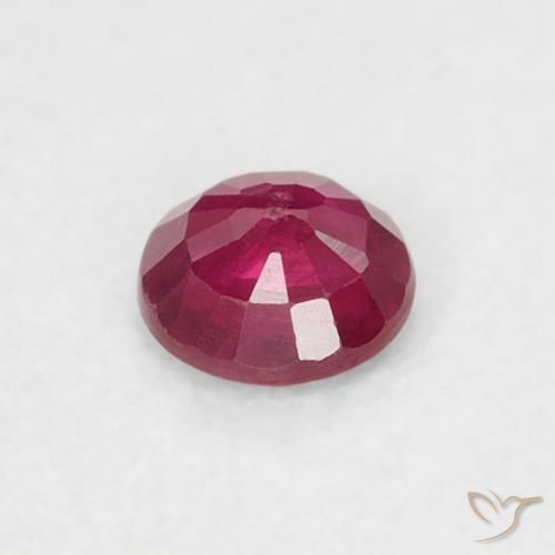 Rubí Rojo vino intenso natural de 0.20 ct, Redondo, VS-SI
