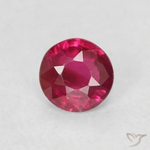 0.19ct Natural Medium Dark-Red Rubí, Redondo, VS
