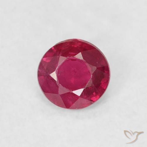 0.18ct Natural Rojo rosado Rubí, Redondo, VS-SI