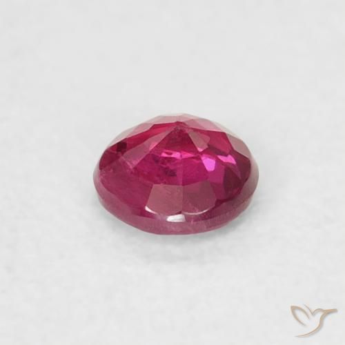 Rubí Rojo rosado natural de 0.18 ct, Redondo, VS-SI