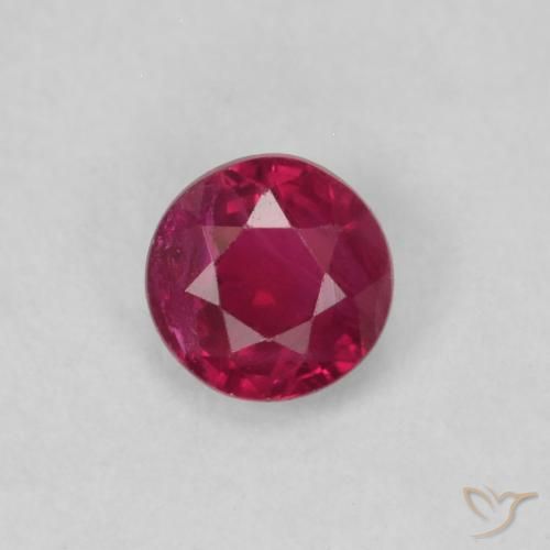 0.21ct Natural Medium Dark-Red Rubí, Redondo, VS