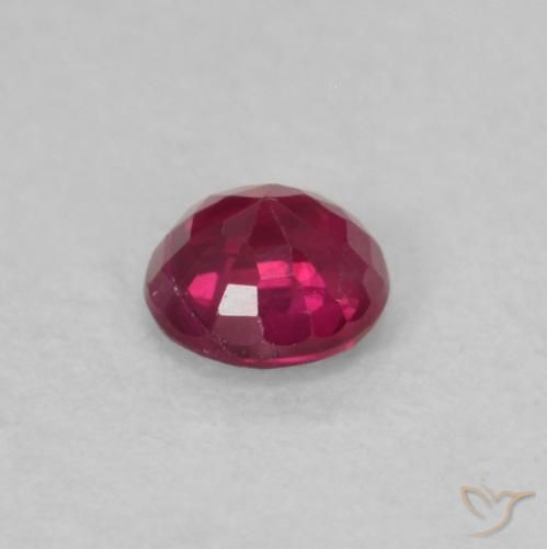 Rubí Medium Dark-Red natural de 0.21 ct, Redondo, VS