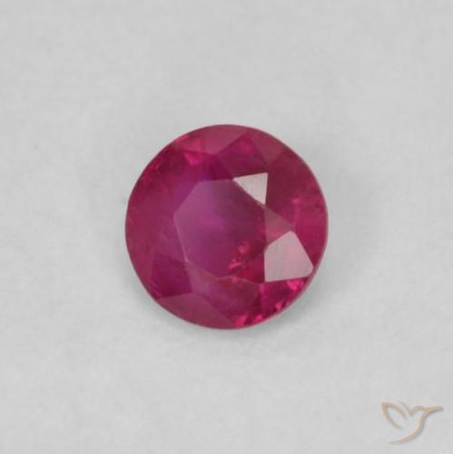 Rubí Rojo claro natural de 0.17 ct, Redondo, VS