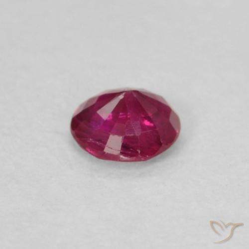 Rubí Rojo claro natural de 0.17 ct, Redondo, VS