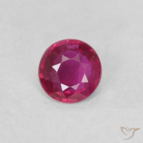 0.16ct Natural Rojo rosado Rubí, Redondo, VS