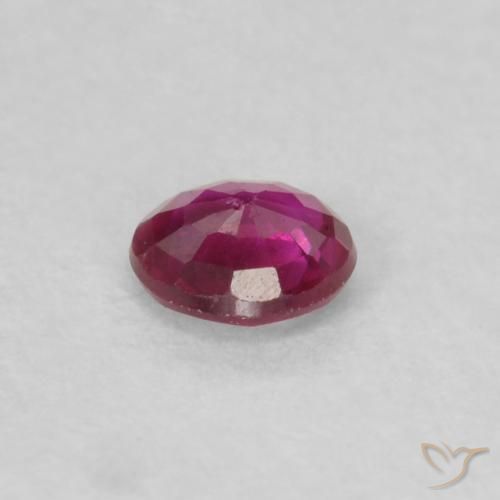 Rubí Rojo rosado natural de 0.16 ct, Redondo, VS