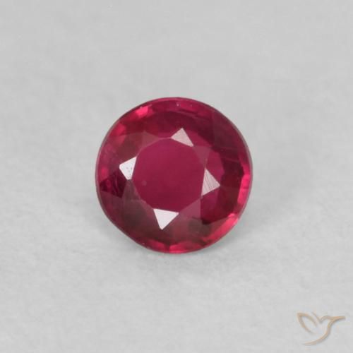0.17ct Natural Rojo rosado Rubí, Redondo, VS