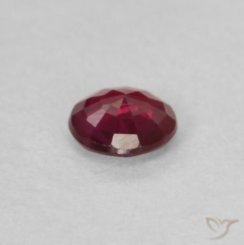Rubí Rojo rosado natural de 0.17 ct, Redondo, VS