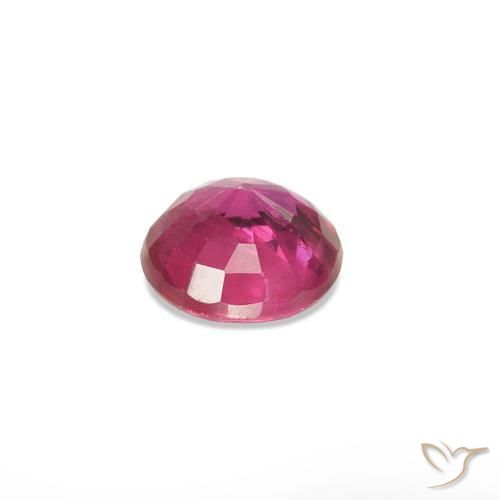 Rubí Rojo rosado natural de 0.16 ct, Redondo, VS