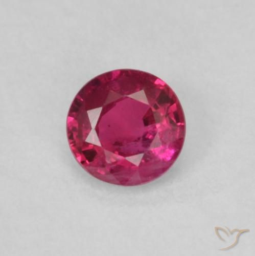 0.21ct Natural Rosado rojizo Rubí, Redondo, VS